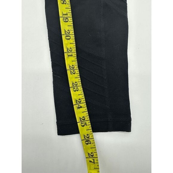Athleta Leggings Mid Rise Active Wear Leggings w Pockets & Stripes Sz S Black - Picture 8 of 9
